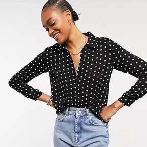 Women's Polka Dot Button Down